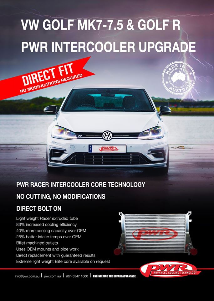 VW Golf MK7 MK7.5 Golf R Intercooler upgrade PWR